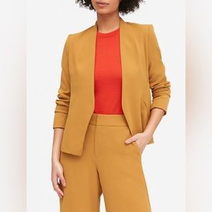 Banana Republic Collarless Blazer, Mustard, Size 6
